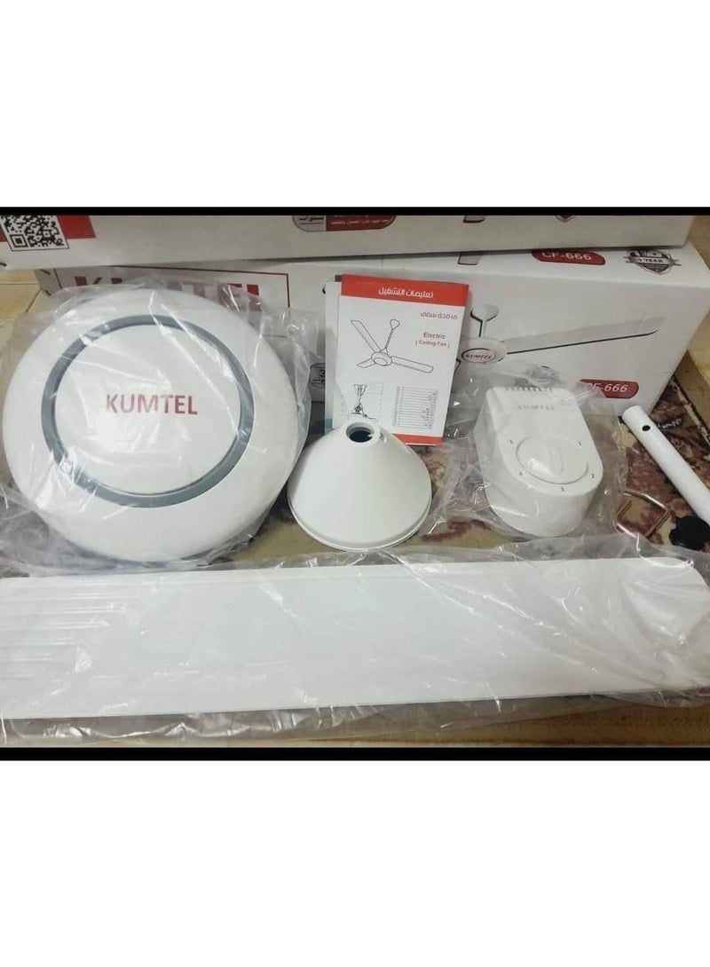 كومتيل مروحة سقف كوميتال-56 بوصه  3 ريشة باللون الأبيض CF-666 - Image 3